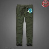 heren abercrombie and fitch elastisch sweatpants chief patroon donkergroen Original Store yh78a824